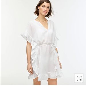 Like New Size L - JCrew side-ruffle tunic coverup